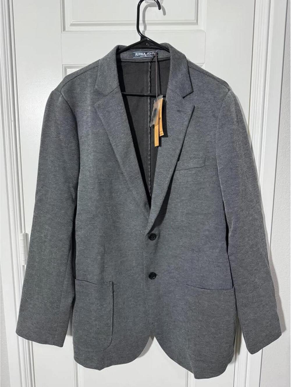 Paul Jones Suits Jacket For Men Size XL Gray Blazer M406